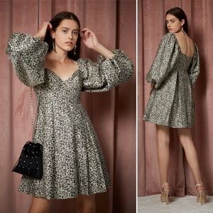 Sister Jane Tempo Leopard Jacquard Mini Dress